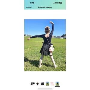 Machine Washable Girls Ballet Leotard with Skirt Ballet Black 8 / 10 Y